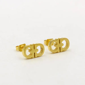 Double D Women's Earrings Stainless Steel Couple Jewelry