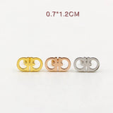 Double D Women's Earrings Stainless Steel Couple Jewelry