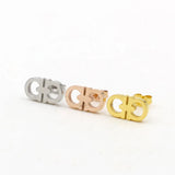 Double D Women's Earrings Stainless Steel Couple Jewelry