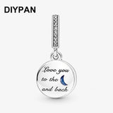 Double Dangle Tree & Galaxy Moon Charm for Pan Bracelet DIY Berloque