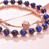 6mm Tiger Eye Buddha Bracelet Natural Stone Beads Women Yoga Bracelet