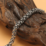 Double Dragon Head Bracelet Retro Men's Dragon Scale Bracelet
