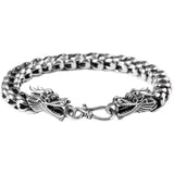 Double Dragon Head Bracelet Retro Men's Dragon Scale Bracelet
