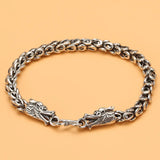 Double Dragon Head Bracelet Retro Men's Dragon Scale Bracelet