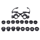 LED Head Magnifier Magnifying Glass Repair Tool 2.5X-25X