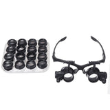 LED Head Magnifier Magnifying Glass Repair Tool 2.5X-25X