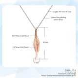 Zircon Crystal Leaf Pendant Necklace for Women - DFN041