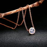 Rose Cubic Zirconia Necklace Fair Style