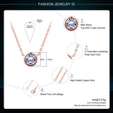 Rose Cubic Zirconia Necklace Fair Style