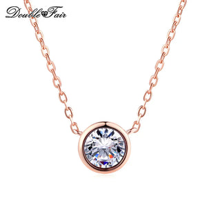 Rose Cubic Zirconia Necklace Fair Style