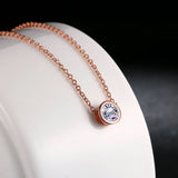 Rose Cubic Zirconia Necklace Fair Style