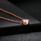 Rose Cubic Zirconia Necklace Fair Style