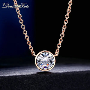 Rose Cubic Zirconia Necklace Fair Style