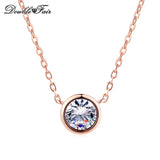 Rose Cubic Zirconia Necklace Fair Style