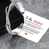 Double Feather Card Bracelet Adjustable Bangle Set Snk809