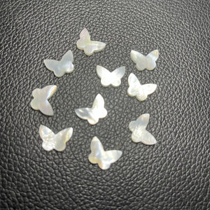 13.2x9.6x2mm Flat Polished MOP Shell Butterfly Gemstone