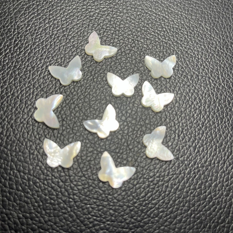 13.2x9.6x2mm Flat Polished MOP Shell Butterfly Gemstone