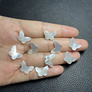 13.2x9.6x2mm Flat Polished MOP Shell Butterfly Gemstone