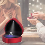 LED Ring Box Jewelry Storage Pouch with Light
