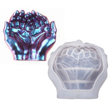 Double Hands Ashtray Crystal Epoxy Resin Mold DIY Dish Casting Silicone Mould
