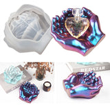 Crystal Epoxy Resin Mold for Double Hands Ashtray DIY Dish