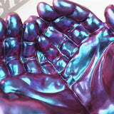 Crystal Epoxy Resin Mold for Double Hands Ashtray DIY Dish