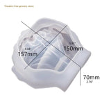 Double Hands Ashtray Crystal Epoxy Resin Mold DIY Dish Casting Silicone Mould
