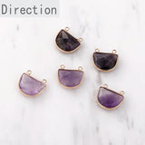 Natural Crystal Pendant DIY Necklace Earrings Set