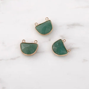 Natural Crystal Pendant DIY Necklace Earrings Set