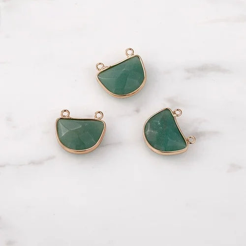 Natural Crystal Pendant DIY Necklace Earrings Set