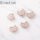 Natural Crystal Pendant DIY Necklace Earrings Set