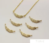 Copper Plated Hanging Leaves Earring Studs DIY Material