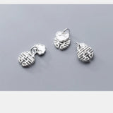 925 Silver Double Happiness Letter Charms for DIY Jewelry