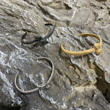Snake Punk Stainless Steel Bracelet Open Adjustable Animal Bracelet For Mens