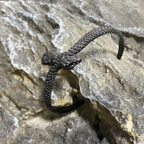 Snake Punk Stainless Steel Bracelet Open Adjustable Animal Bracelet For Mens