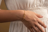 Double Heart Bracelet with Names-Stainless Steel Name Bracelet