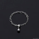 Heart Chain Ring Tassel Dangle Statement Open Adjustable
