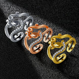 Double Heart Flowers Band Zircon Ring For Women Engagement
