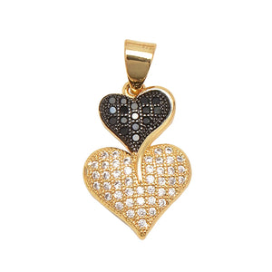 Double Heart Pendant Clasp for DIY Earrings Necklaces Chain Crafting