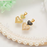 Double Heart Pendant Clasp for DIY Earrings Necklaces Chain Crafting