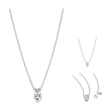 Double Hearts Stones Pendants Chokers Necklaces For Women