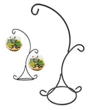 Double Hook Metal Iron Candlestick Candle Holder