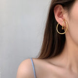 Double Hooping Ear Cuff Clip Cartilage Lobe No Piercing Earrings