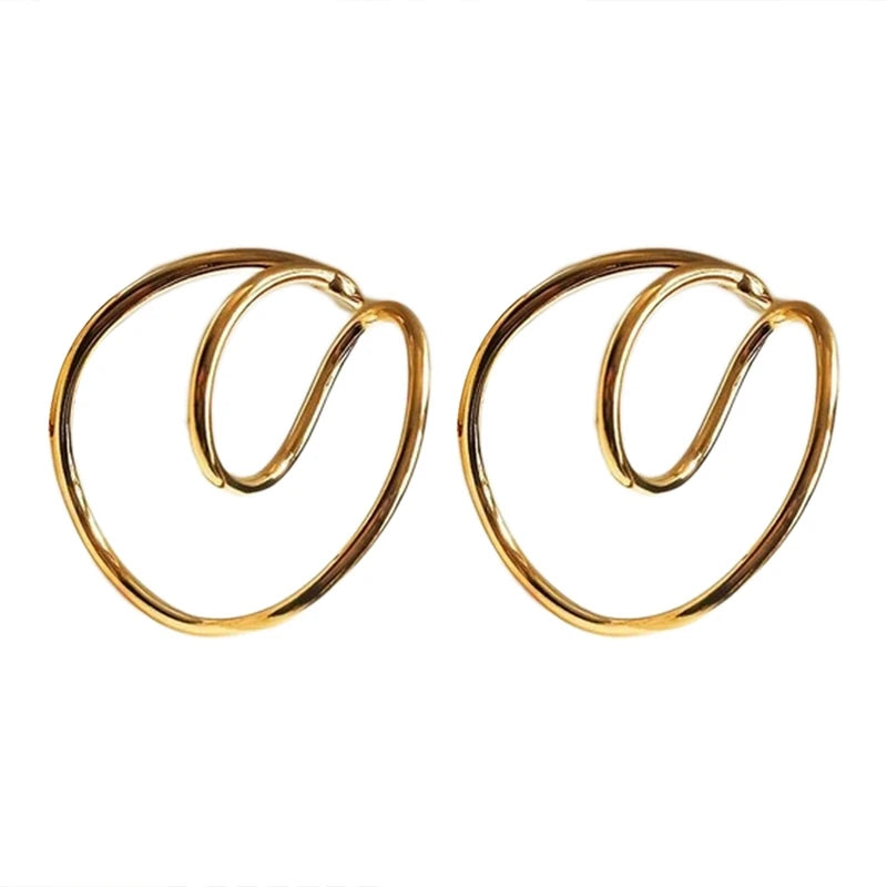 Double Hooping Ear Cuff Clip Cartilage Lobe No Piercing Earrings