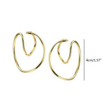 Double Hooping Ear Cuff Clip Cartilage Lobe No Piercing Earrings