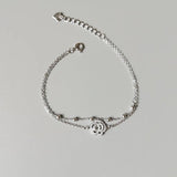 925 Sterling Silver Rose Flower Bracelet for Women, Fine Jewelry Gift