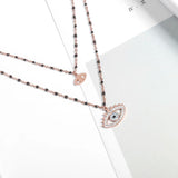 Crystal Beads Stainless Steel Necklace Star Heart Moon Choker Necklace
