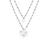 Crystal Beads Stainless Steel Necklace Star Heart Moon Choker Necklace