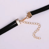 Vintage Gothic Velvet Choker Necklace Water Drop Pendant for Women