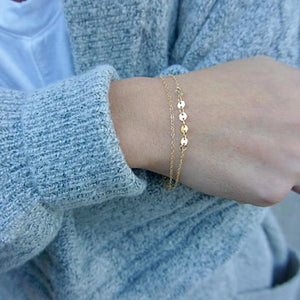 Double Layer Bracelet Coins Jewelry Charms Vintage Boho Ankle Bracelet